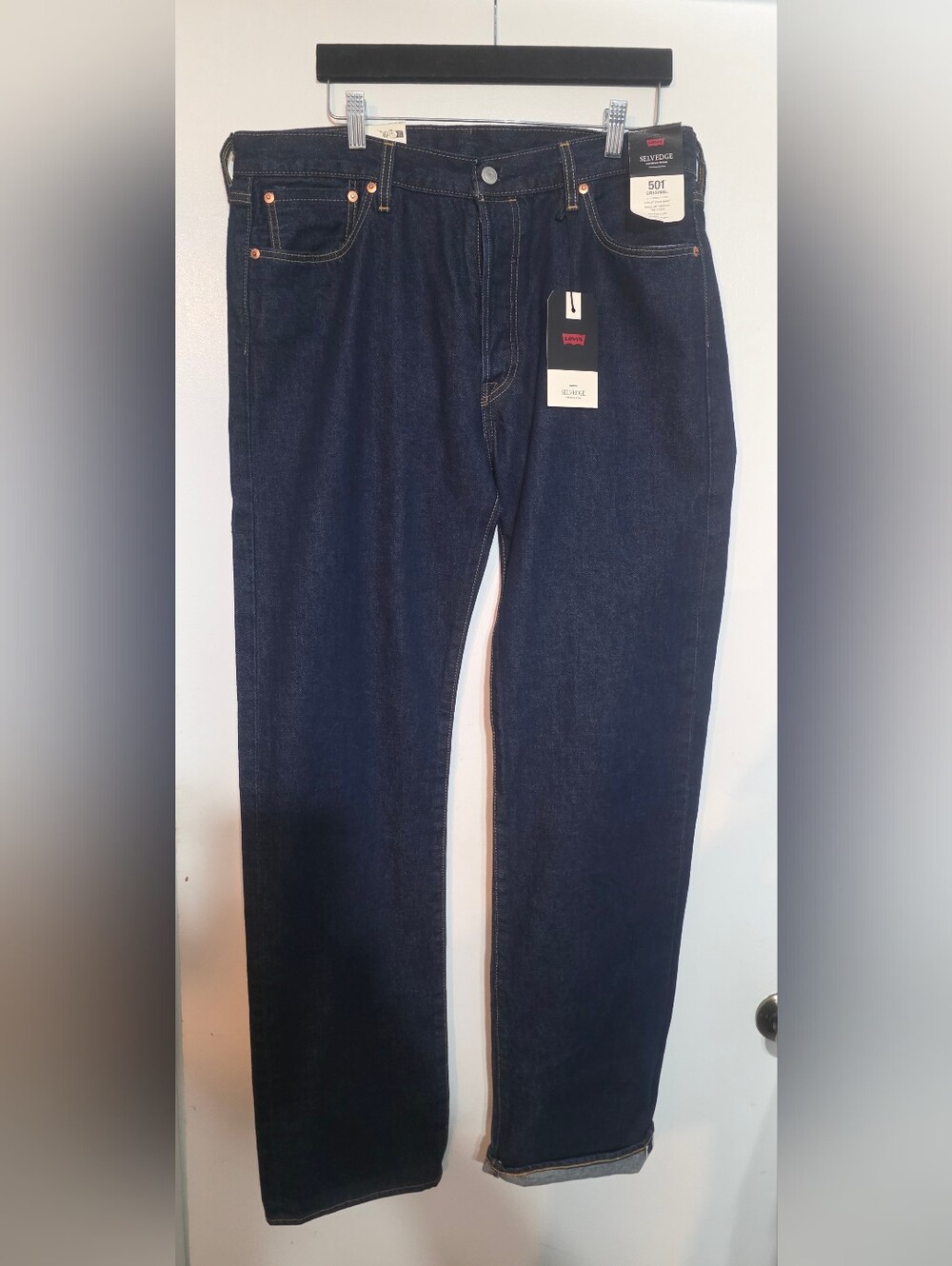 Levi's 501 Original Selvedge Men's Jeans Dark Wash Size 36 X 36 NWT